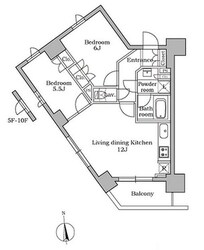 レジディア三軒茶屋の物件間取画像